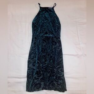Aqua Medium Green Floral Dress